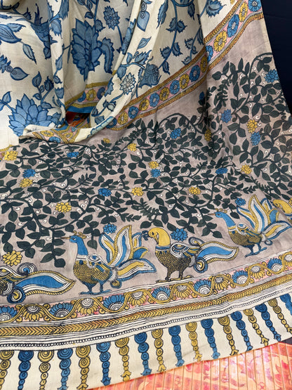 Silkcotton Penkalamkari Saree