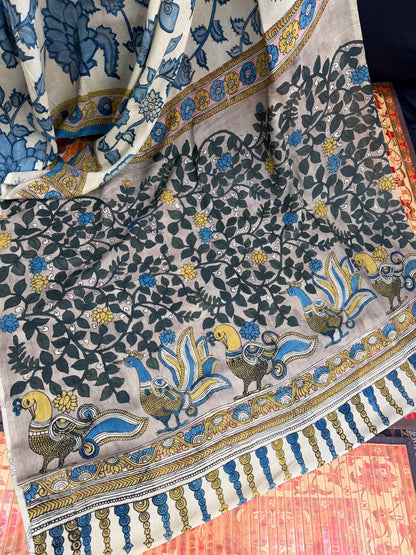 Silkcotton Penkalamkari Saree