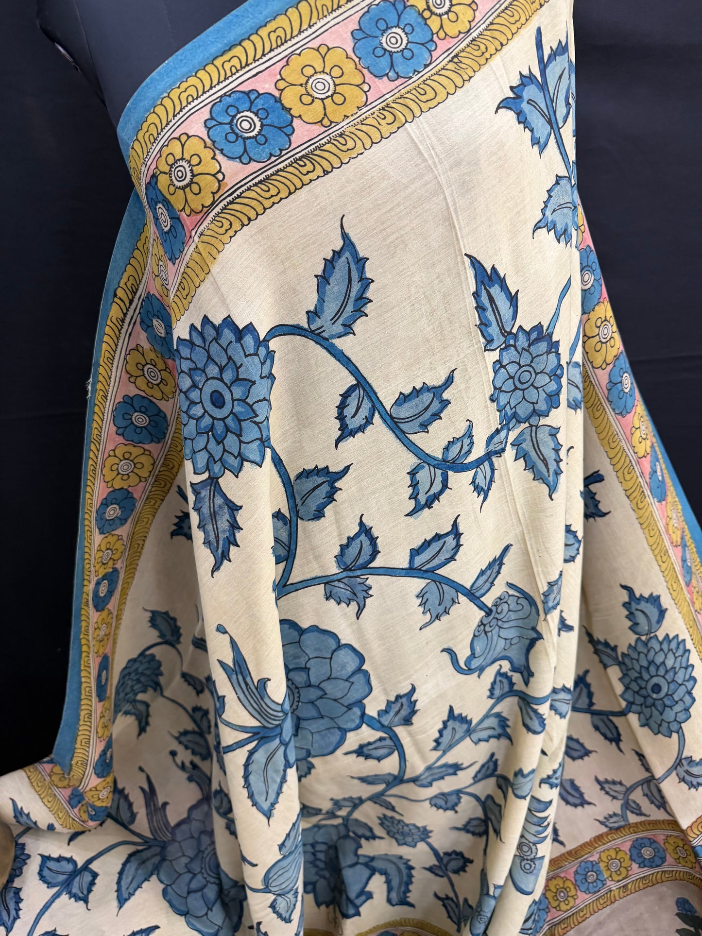 Silkcotton Penkalamkari Saree
