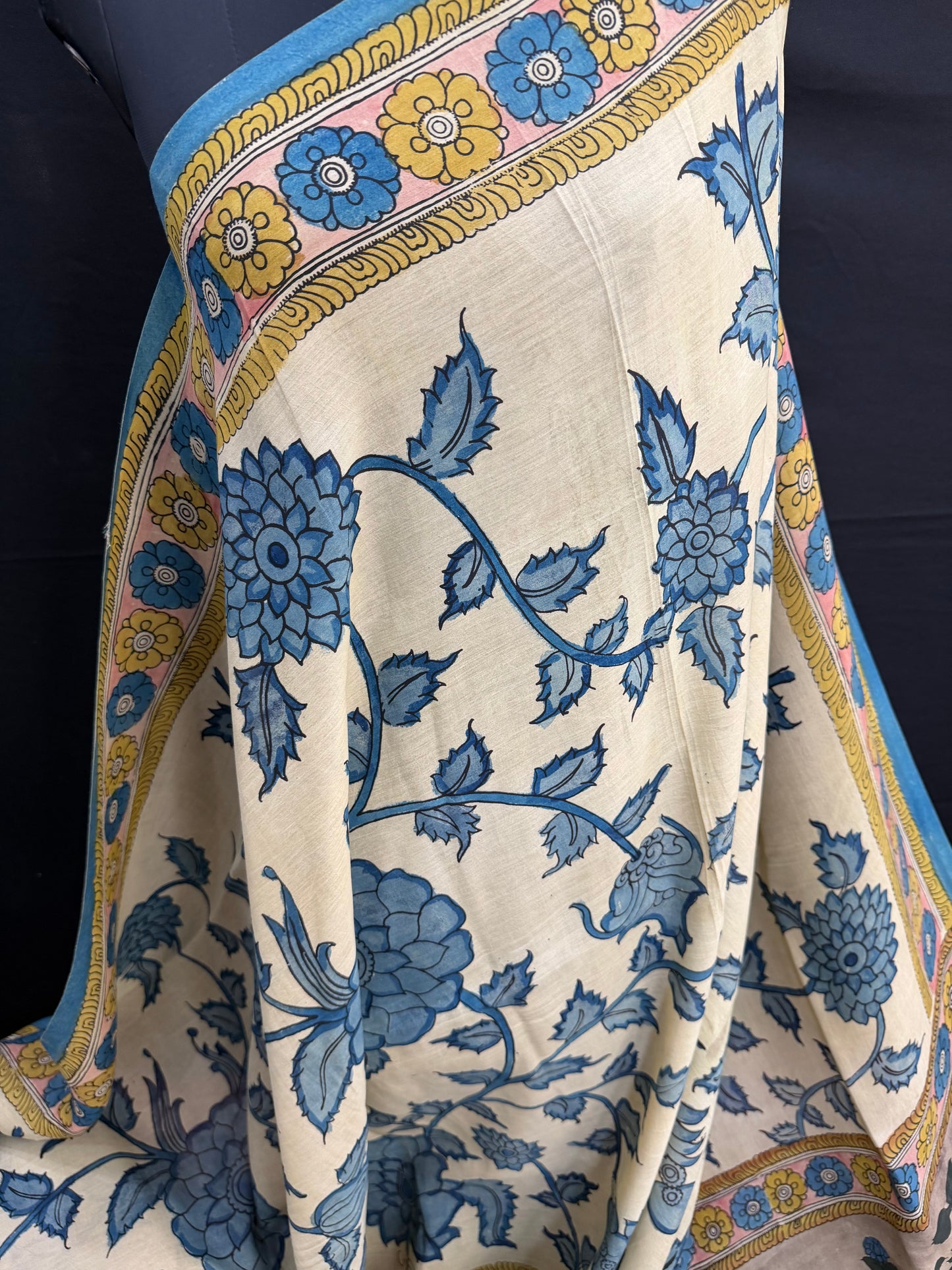 Silkcotton Penkalamkari Saree