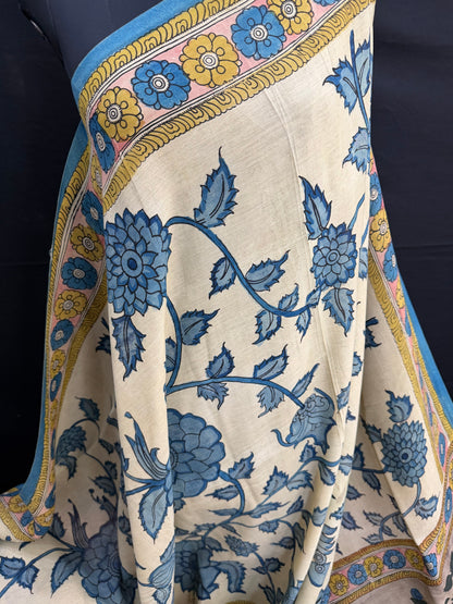 Silkcotton Penkalamkari Saree