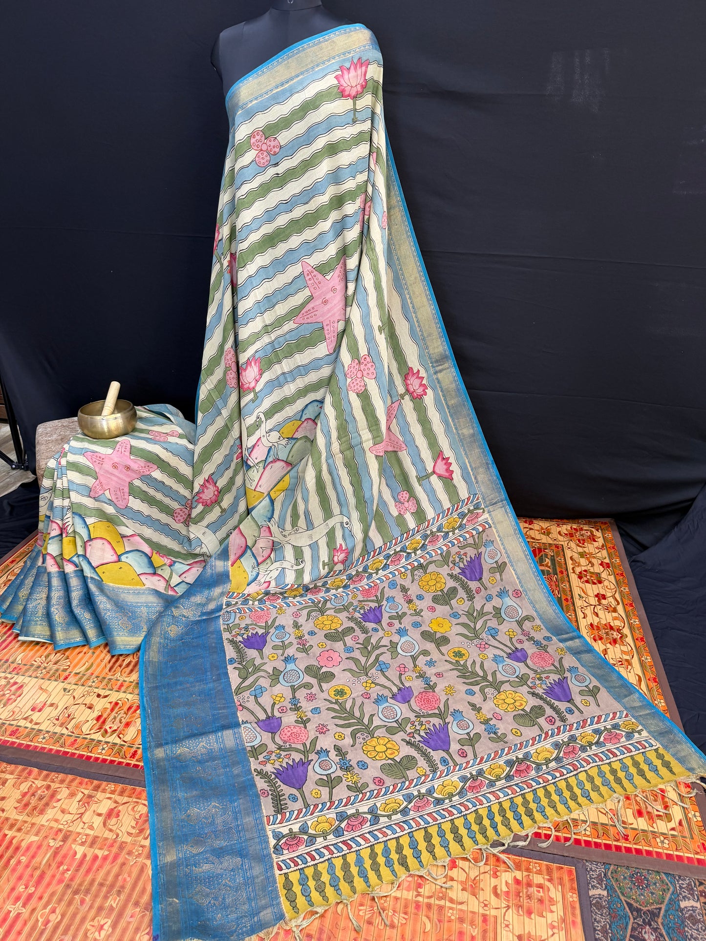 Silkcotton Penkalamkari Saree