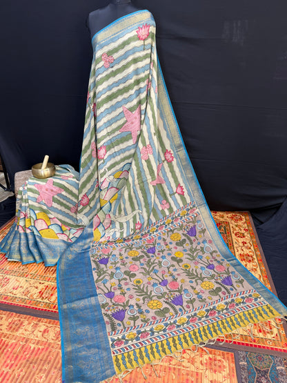 Silkcotton Penkalamkari Saree