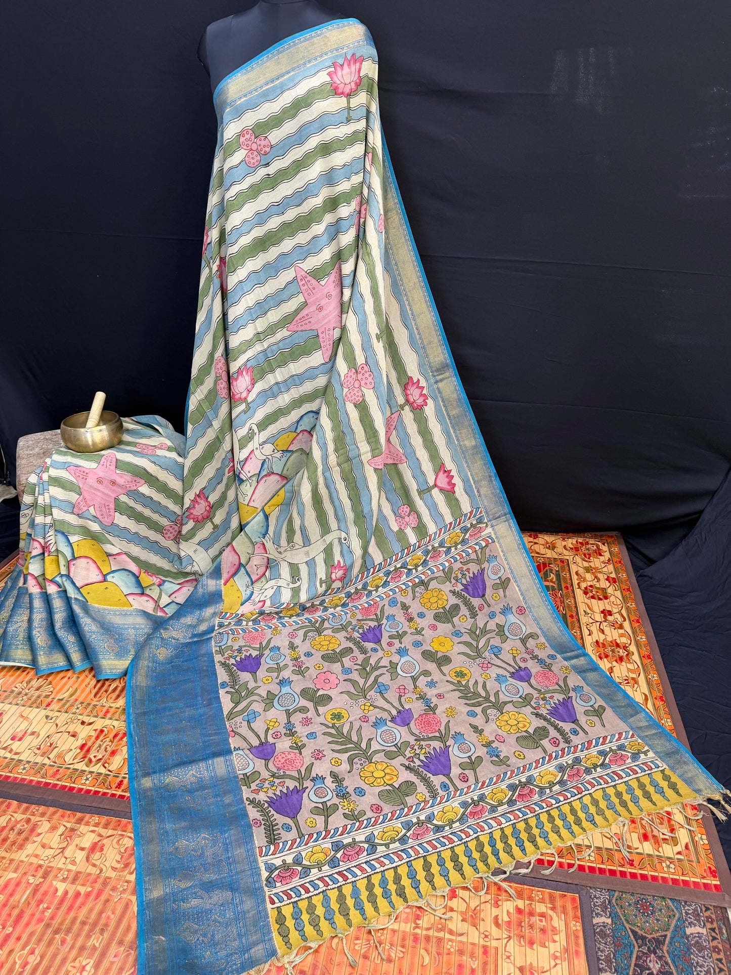 Silkcotton Penkalamkari Saree