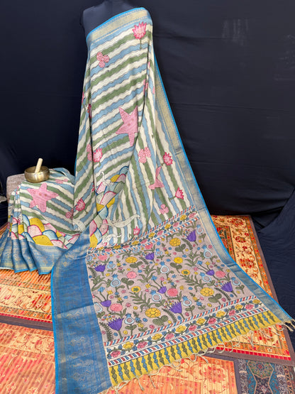 Silkcotton Penkalamkari Saree