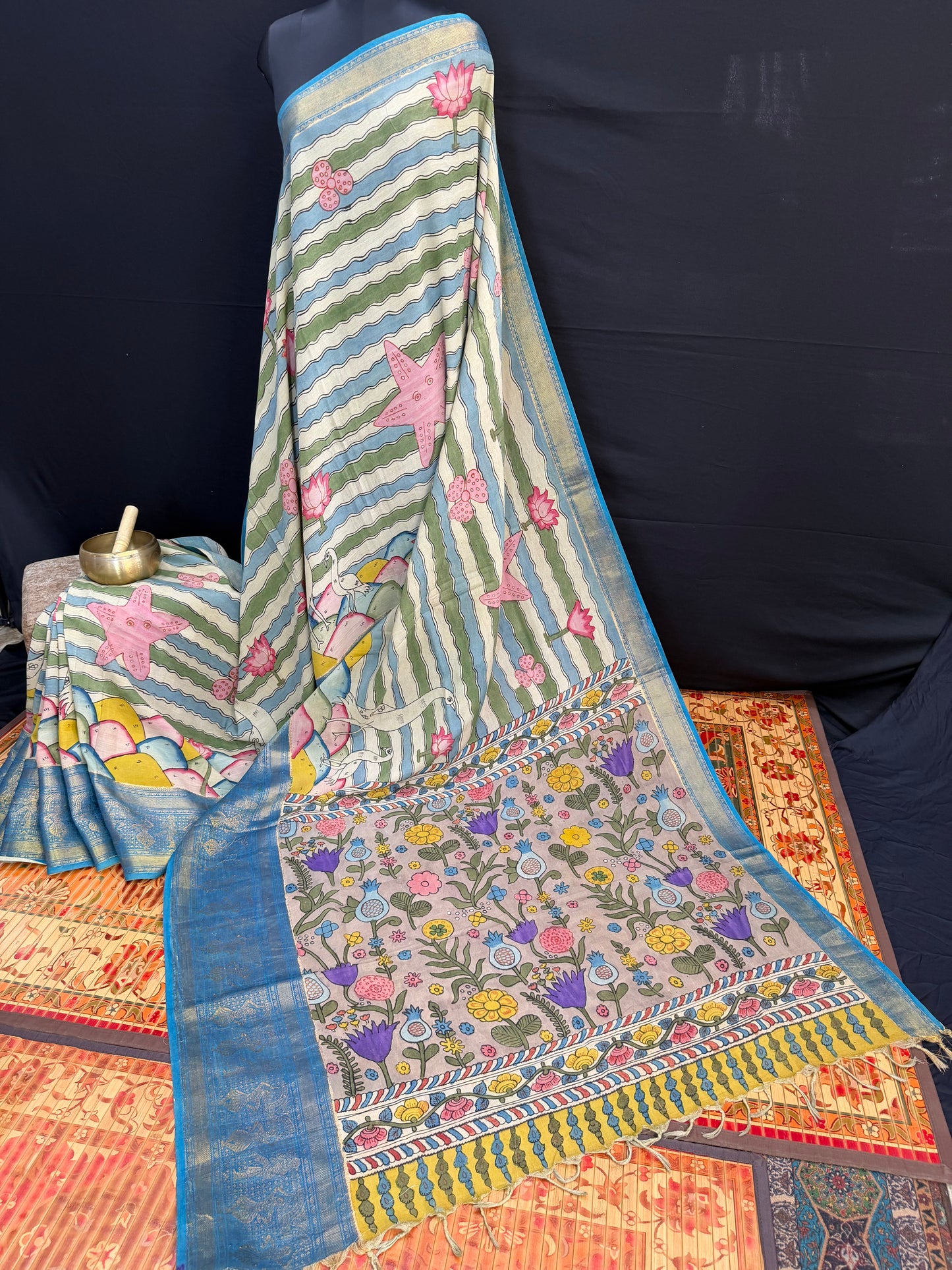 Silkcotton Penkalamkari Saree