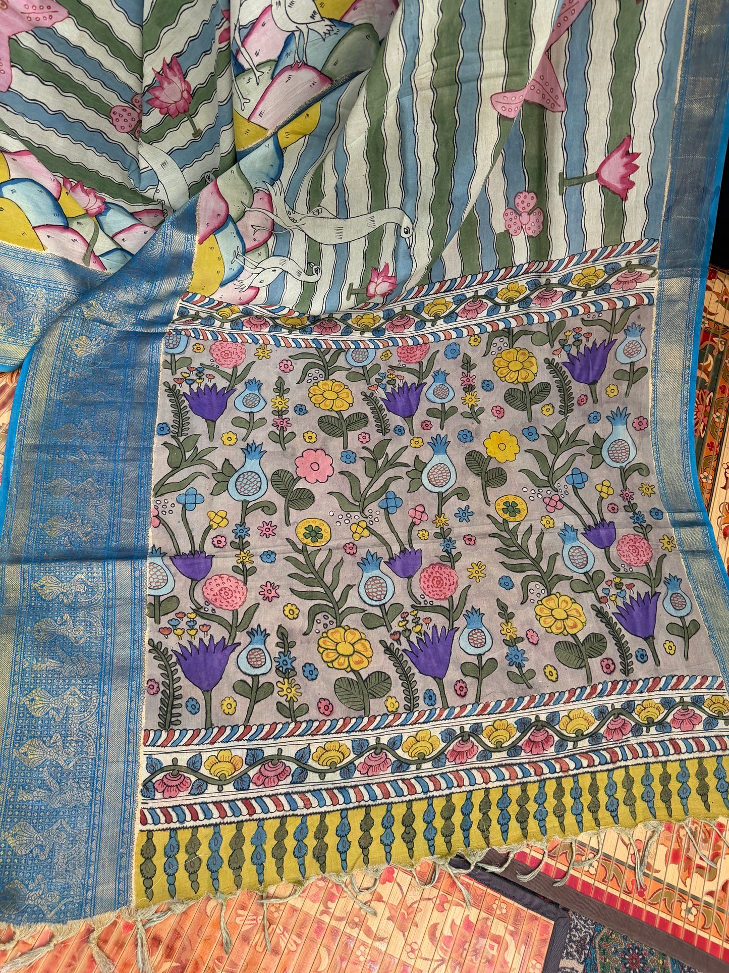 Silkcotton Penkalamkari Saree