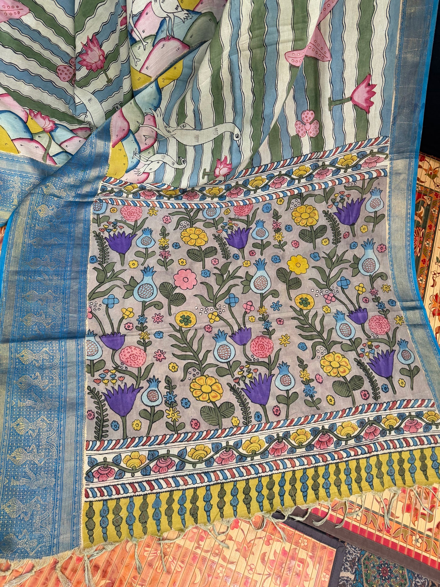 Silkcotton Penkalamkari Saree