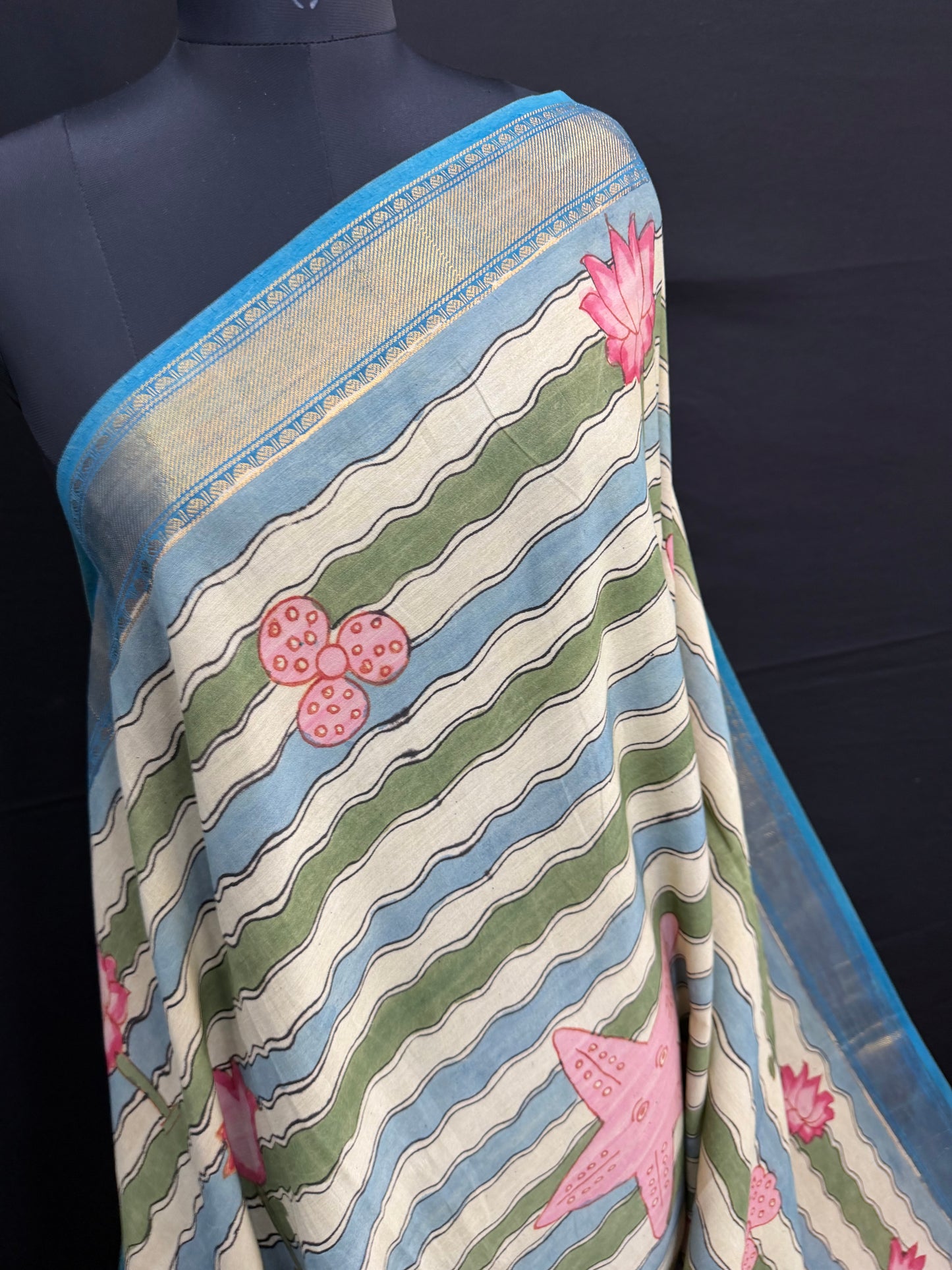 Silkcotton Penkalamkari Saree