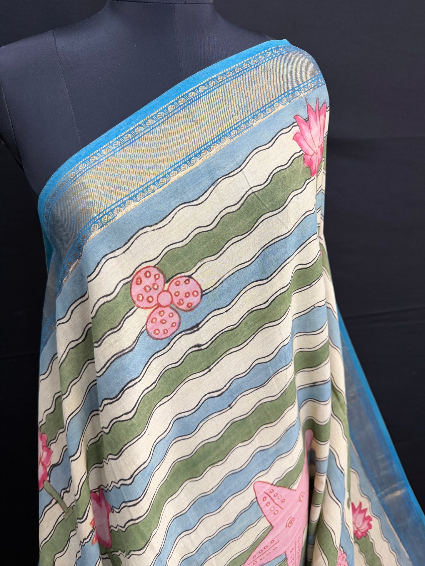 Silkcotton Penkalamkari Saree