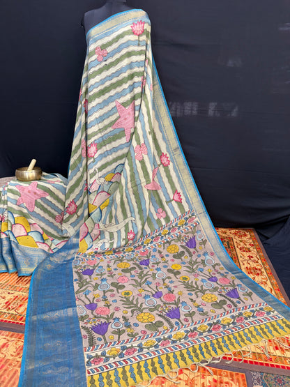 Silkcotton Penkalamkari Saree