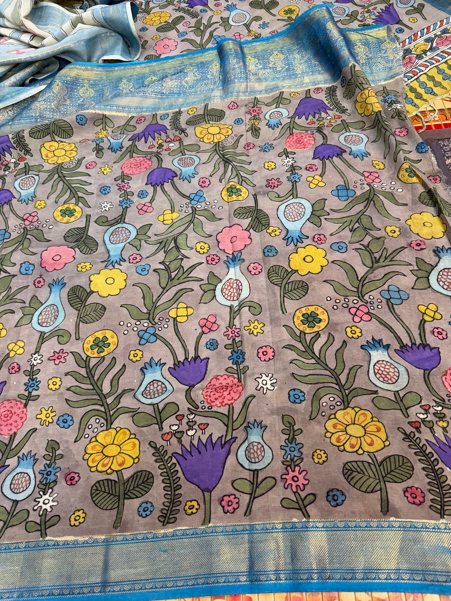Silkcotton Penkalamkari Saree