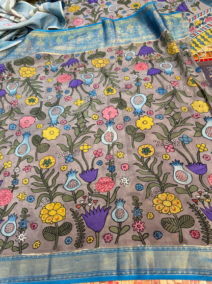 Silkcotton Penkalamkari Saree
