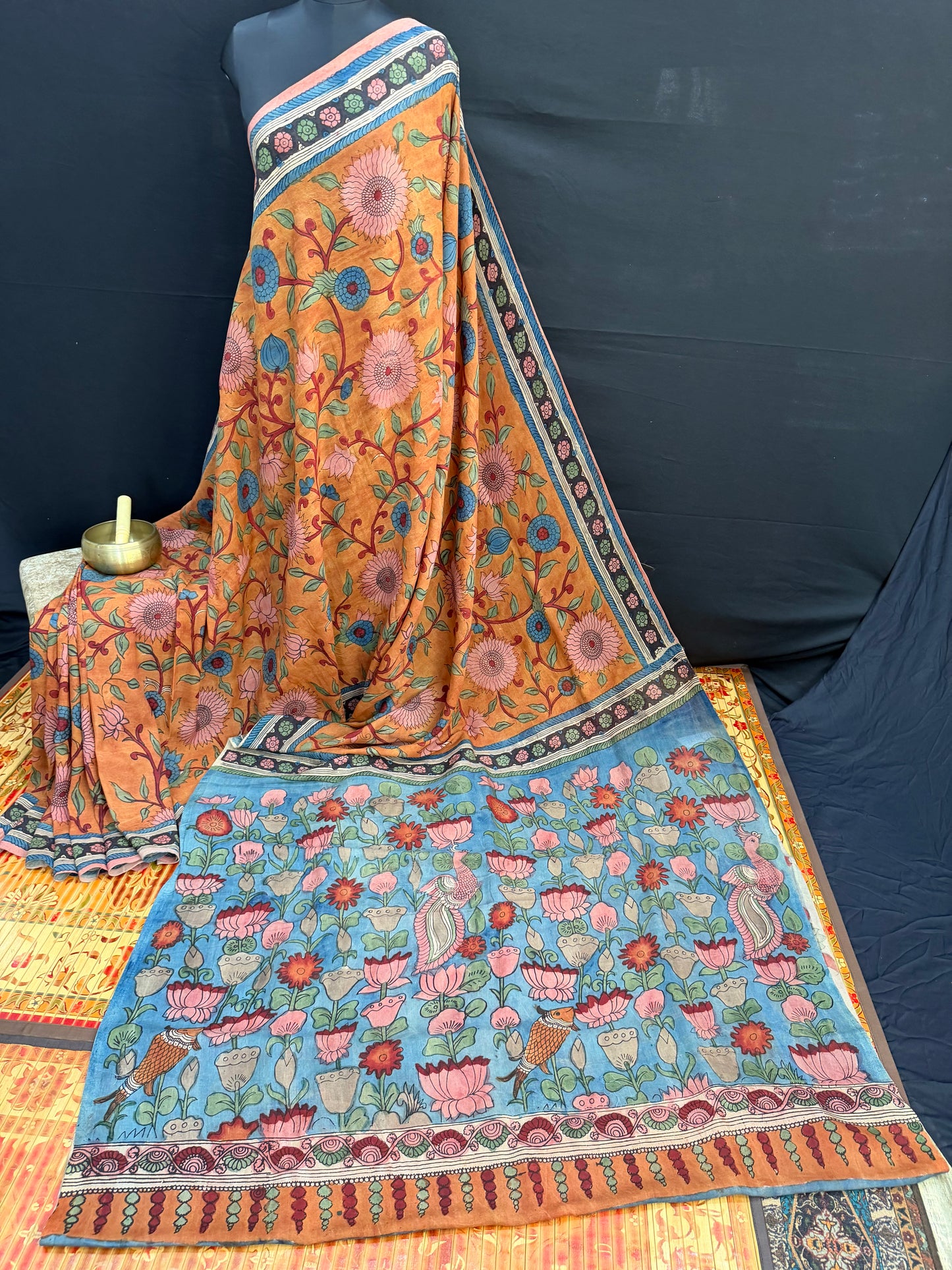 Silkcotton Penkalamkari Saree