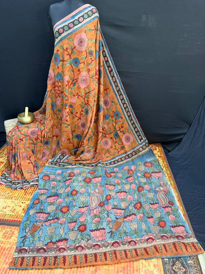 Silkcotton Penkalamkari Saree