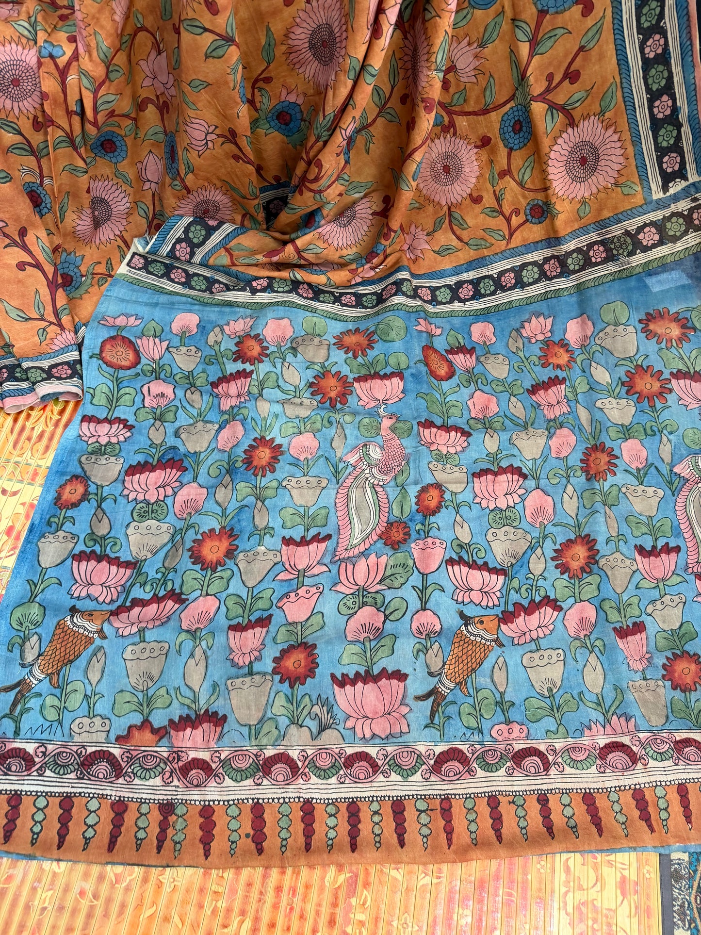Silkcotton Penkalamkari Saree