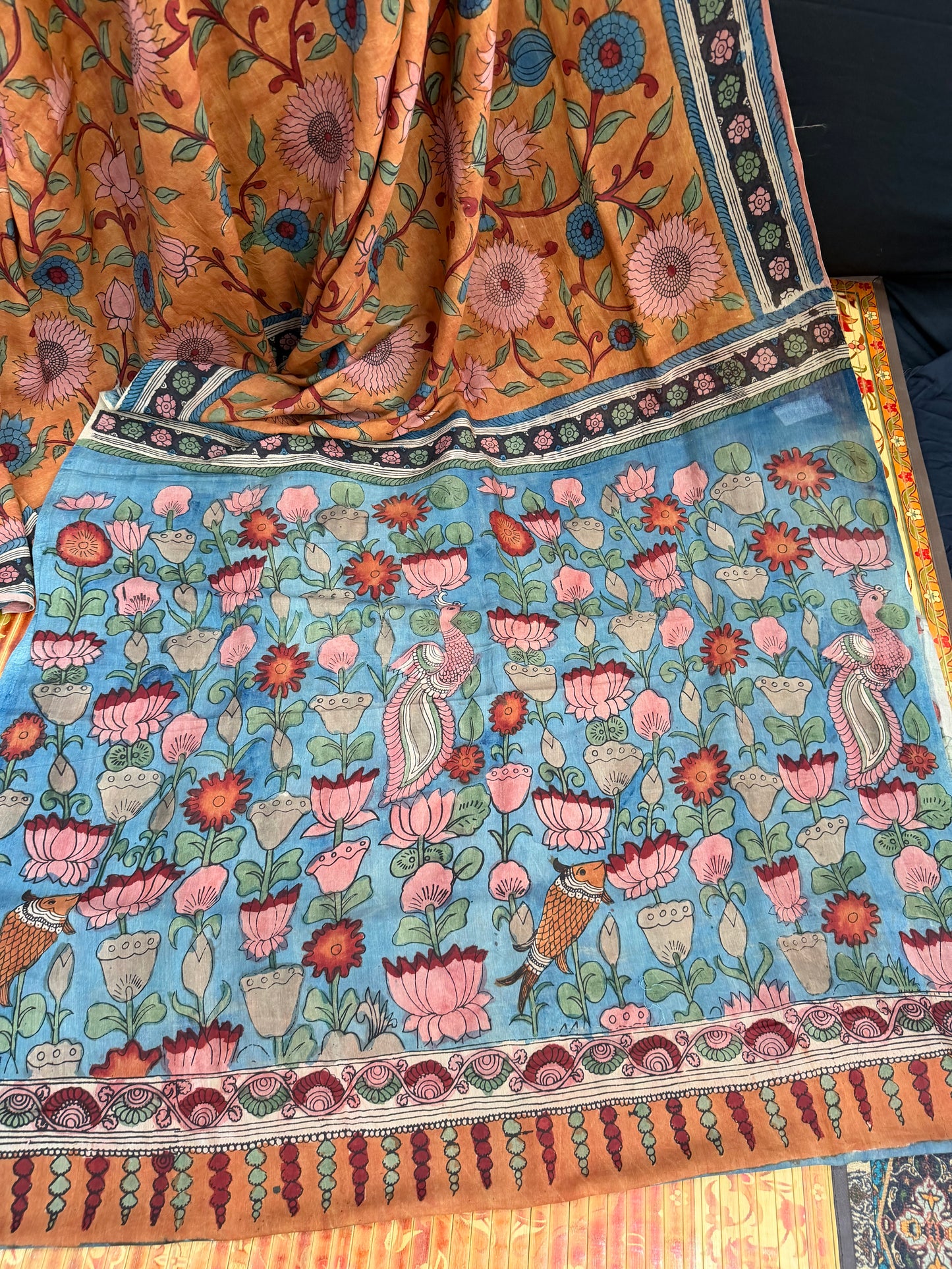 Silkcotton Penkalamkari Saree