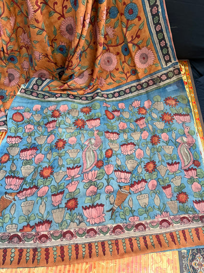 Silkcotton Penkalamkari Saree