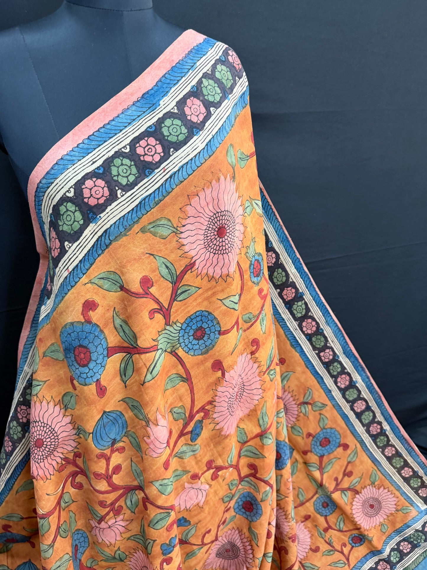 Silkcotton Penkalamkari Saree