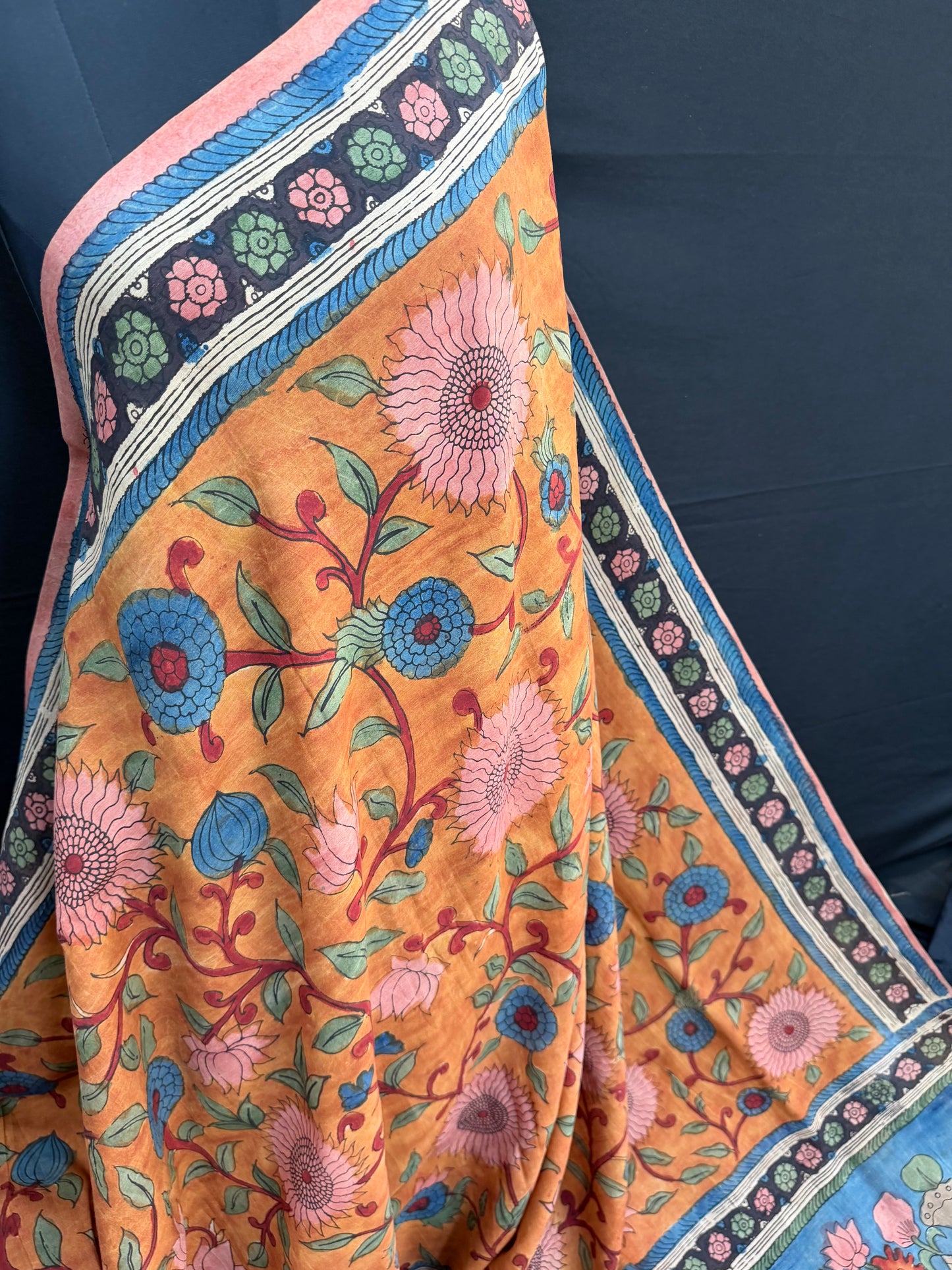 Silkcotton Penkalamkari Saree