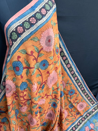 Silkcotton Penkalamkari Saree