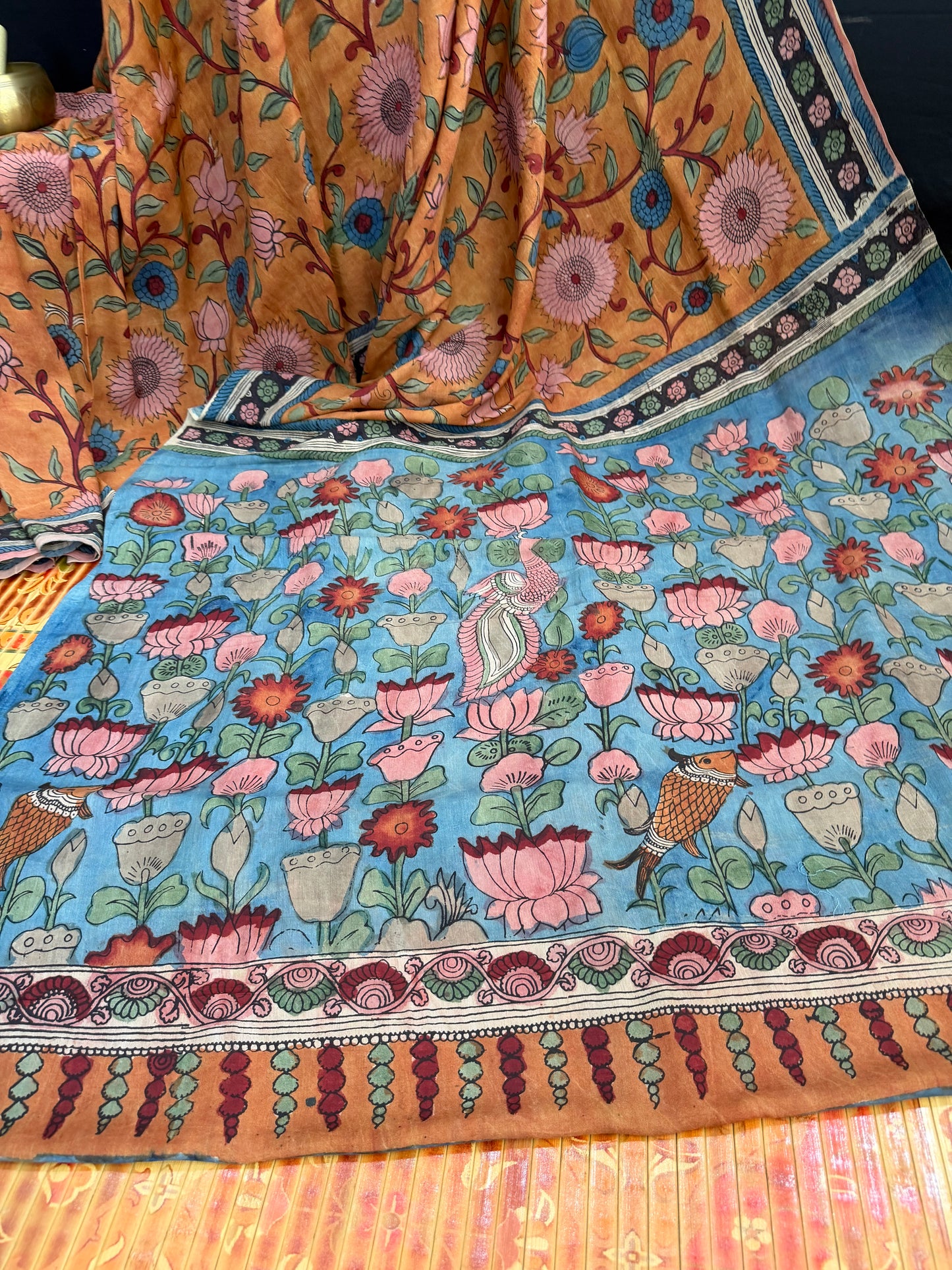 Silkcotton Penkalamkari Saree