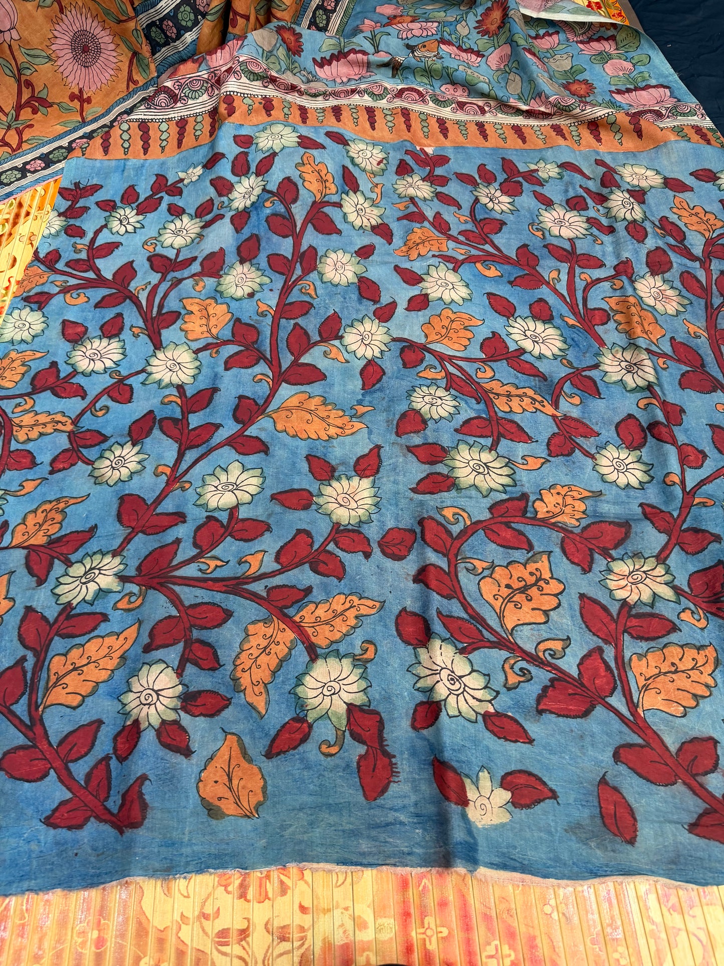 Silkcotton Penkalamkari Saree