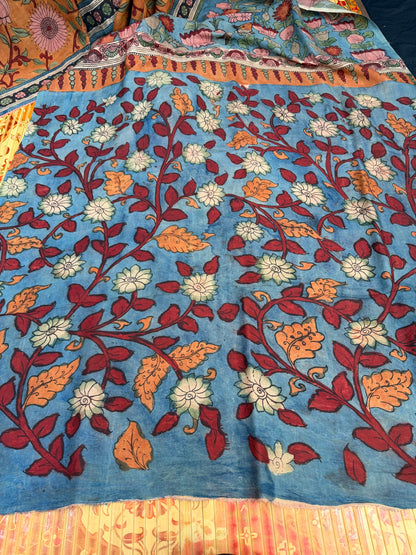 Silkcotton Penkalamkari Saree