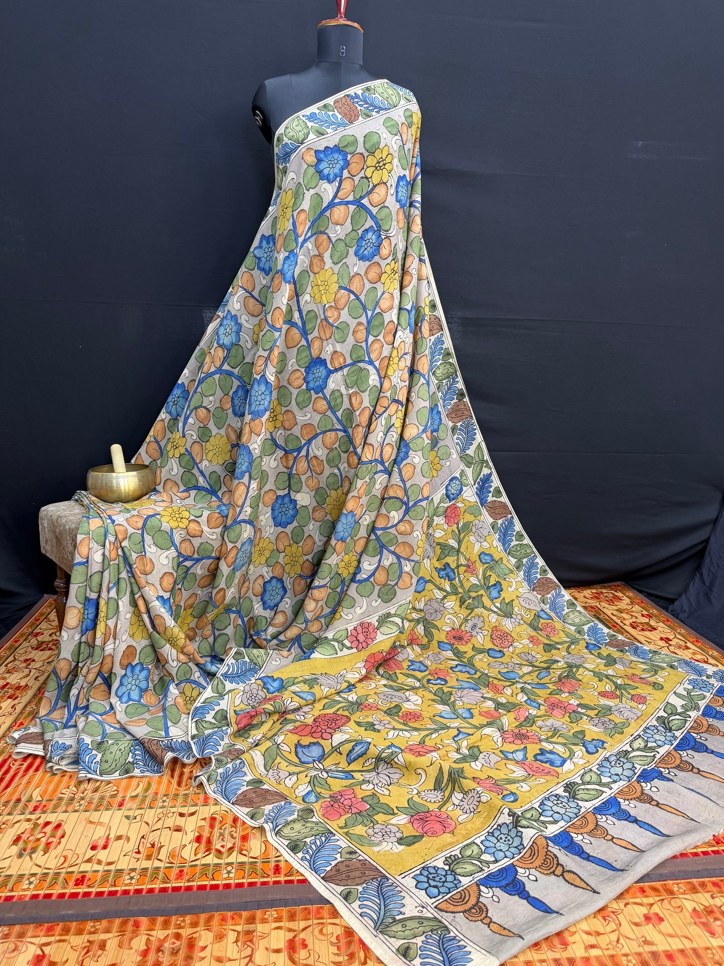 Silkcotton Penkalamkari Saree