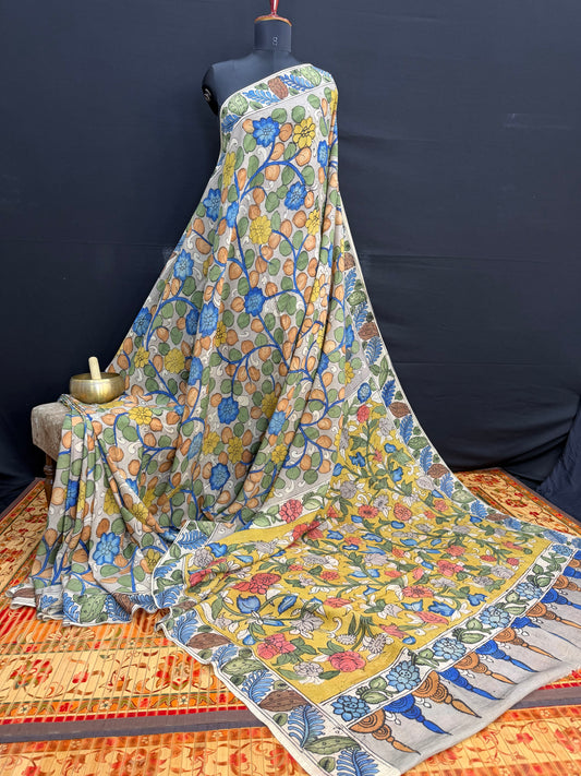 Silkcotton Penkalamkari Saree