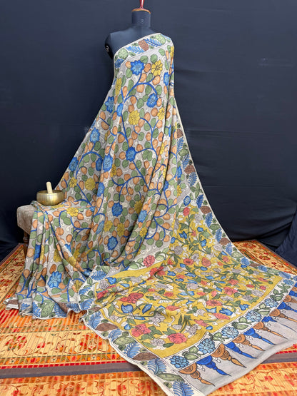 Silkcotton Penkalamkari Saree