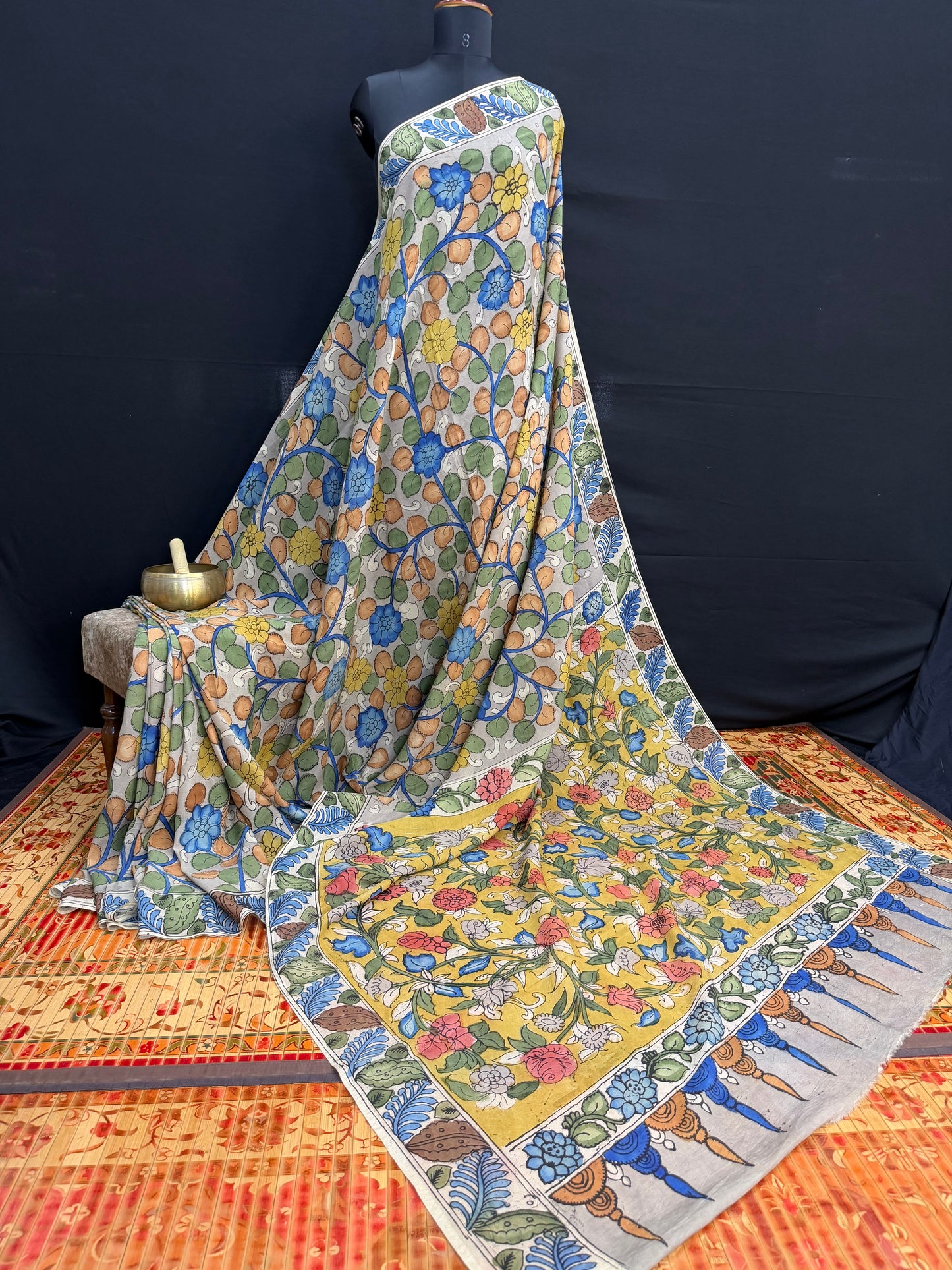 Silkcotton Penkalamkari Saree