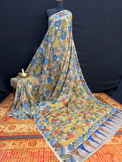 Silkcotton Penkalamkari Saree