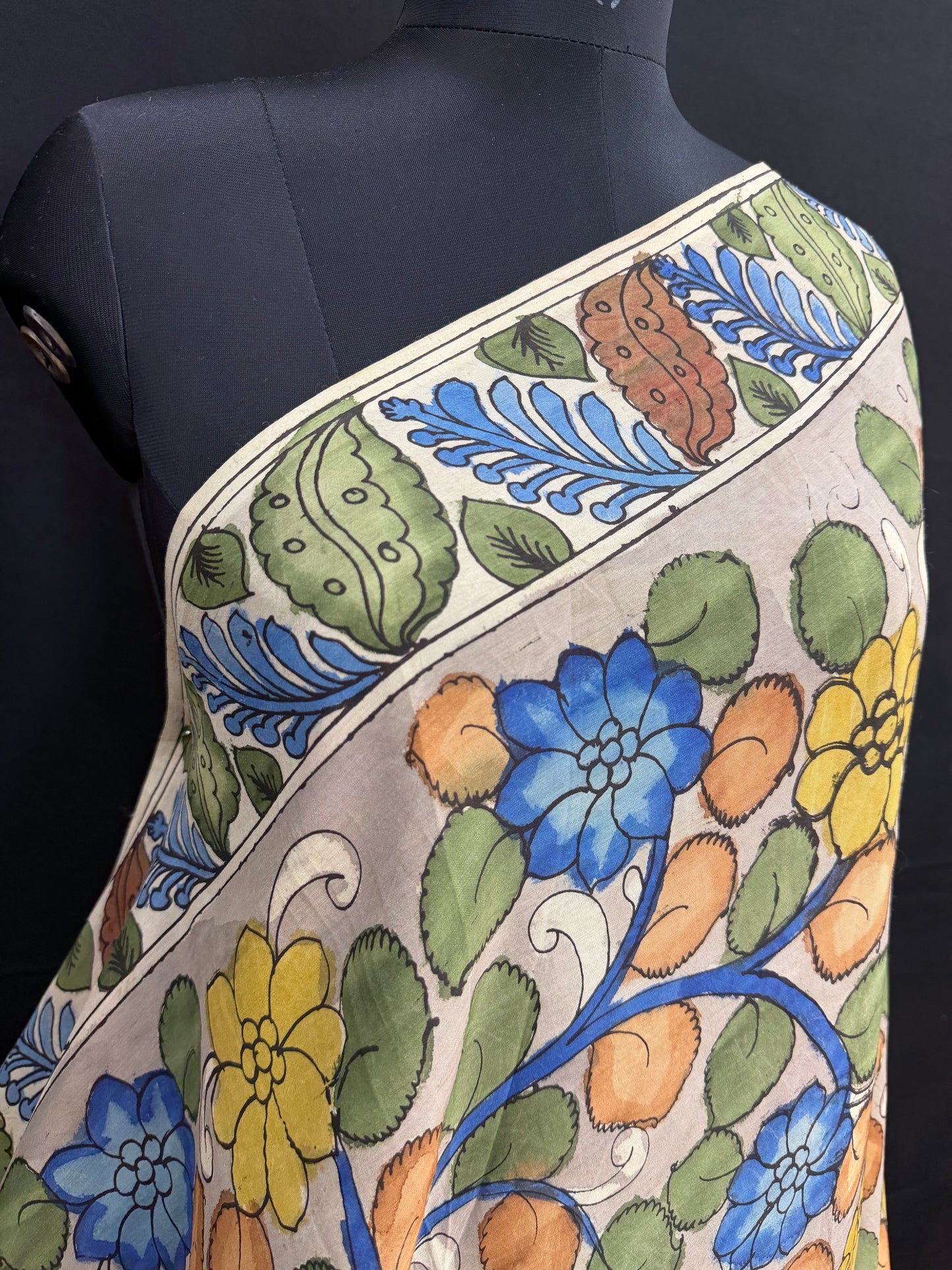 Silkcotton Penkalamkari Saree
