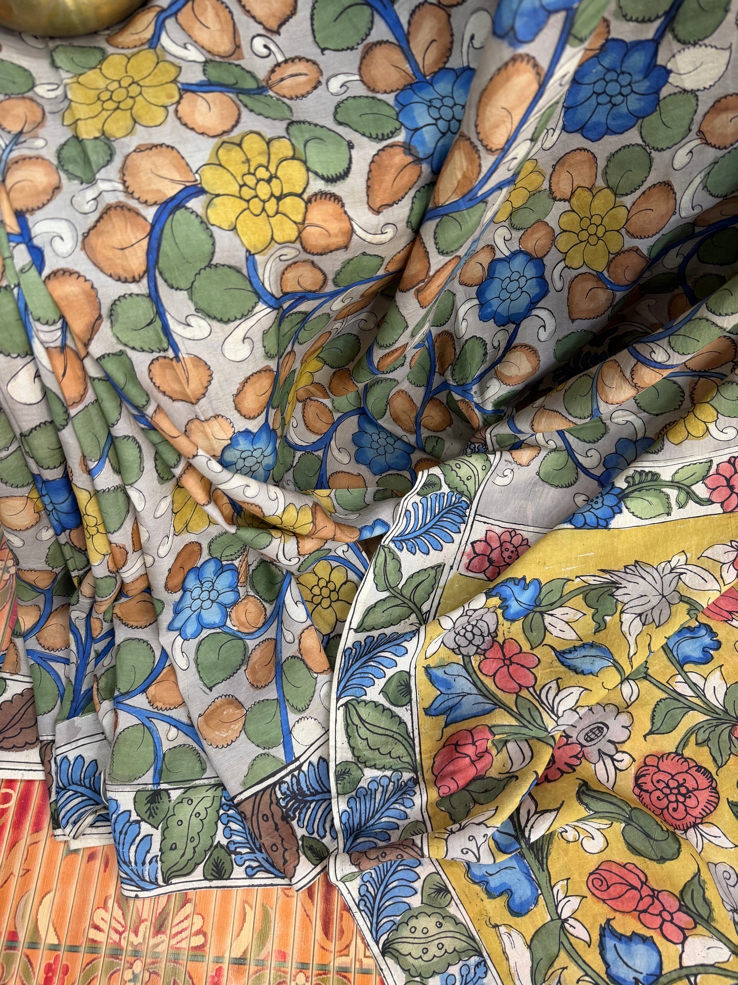 Silkcotton Penkalamkari Saree