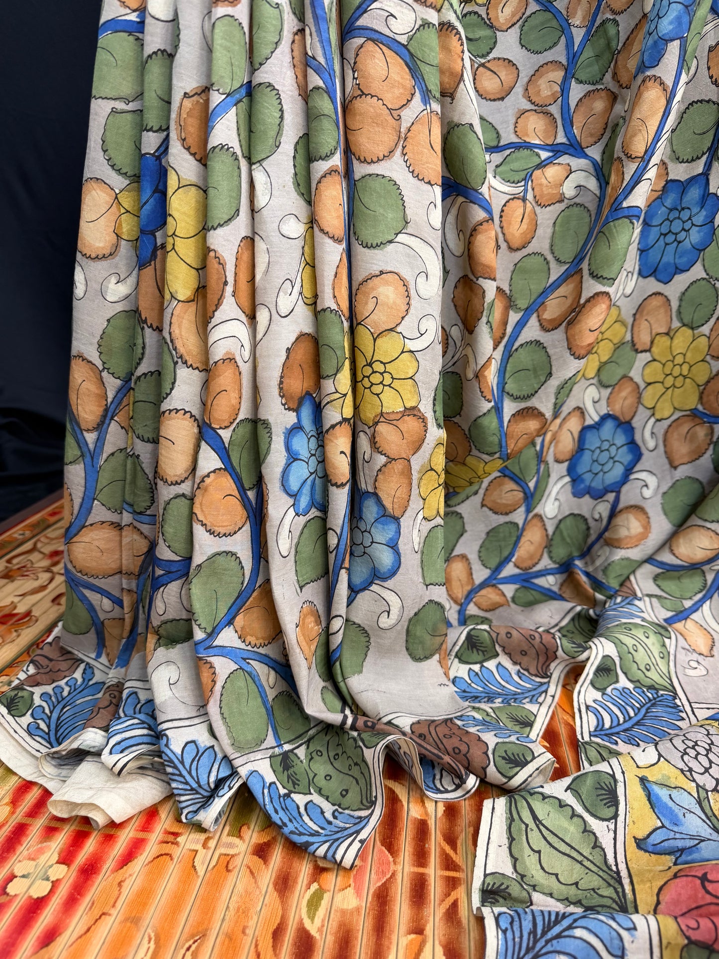 Silkcotton Penkalamkari Saree