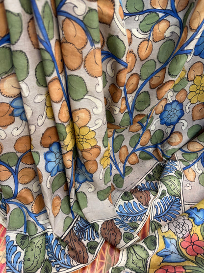 Silkcotton Penkalamkari Saree