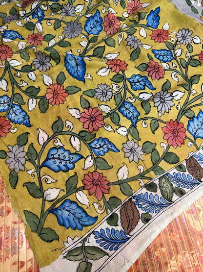 Silkcotton Penkalamkari Saree
