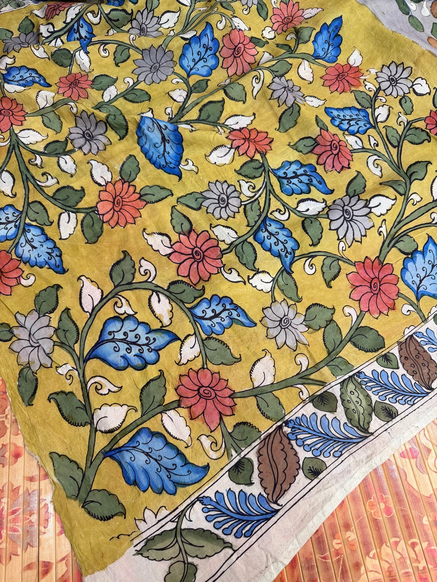 Silkcotton Penkalamkari Saree