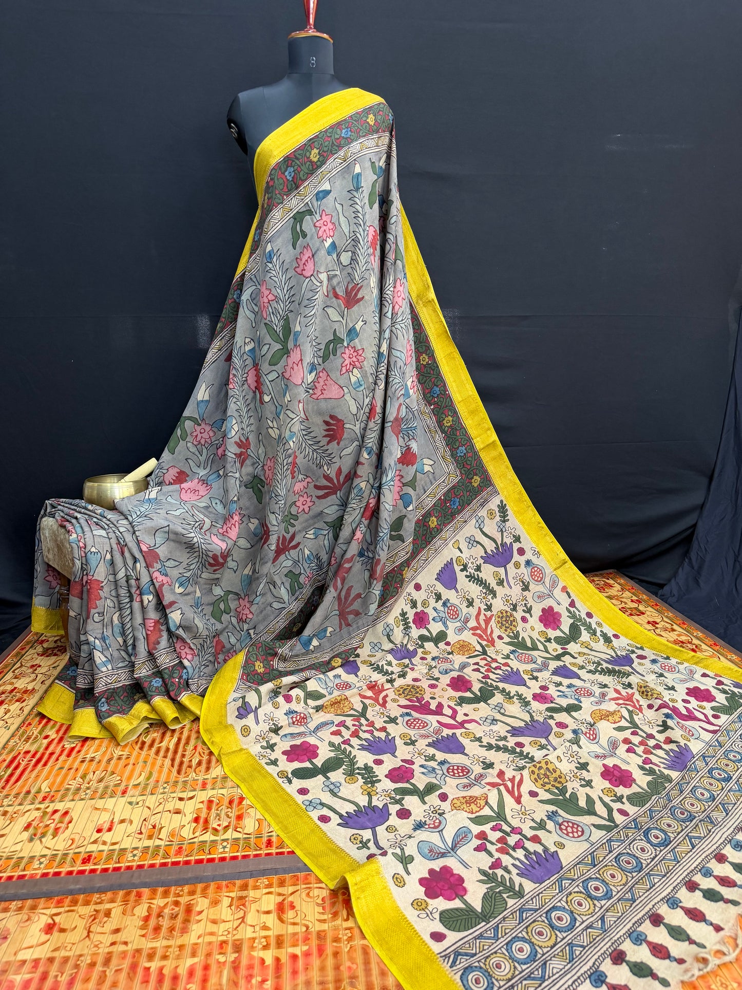 Silkcotton Penkalamkari Saree