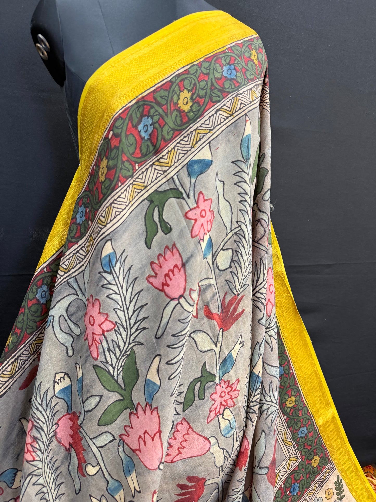 Silkcotton Penkalamkari Saree