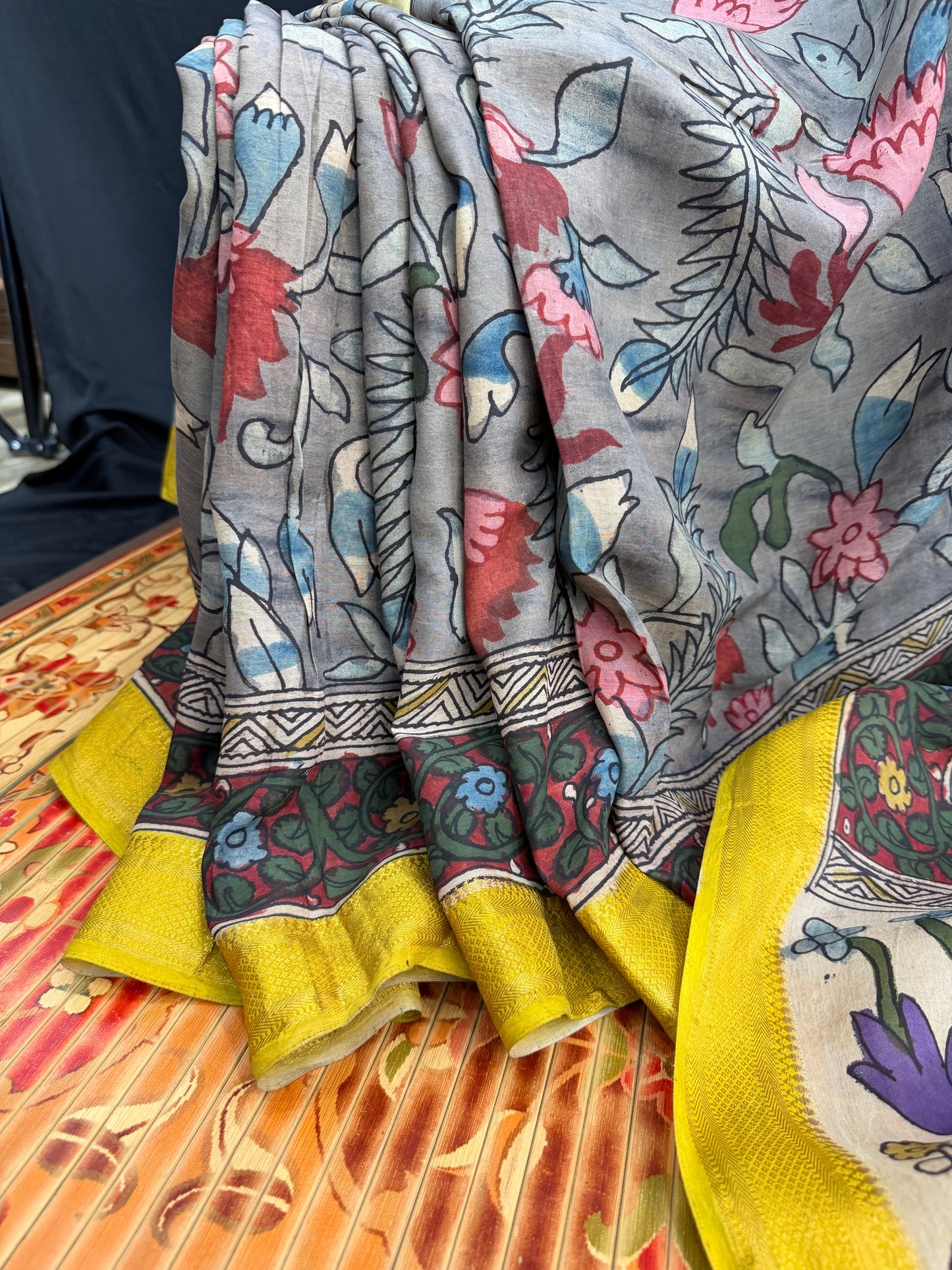 Silkcotton Penkalamkari Saree