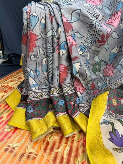 Silkcotton Penkalamkari Saree