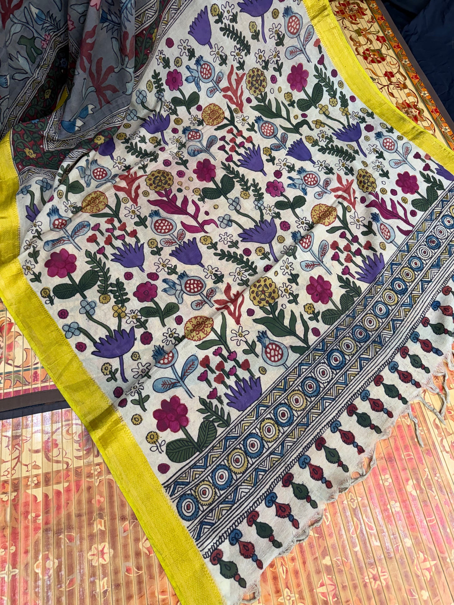 Silkcotton Penkalamkari Saree