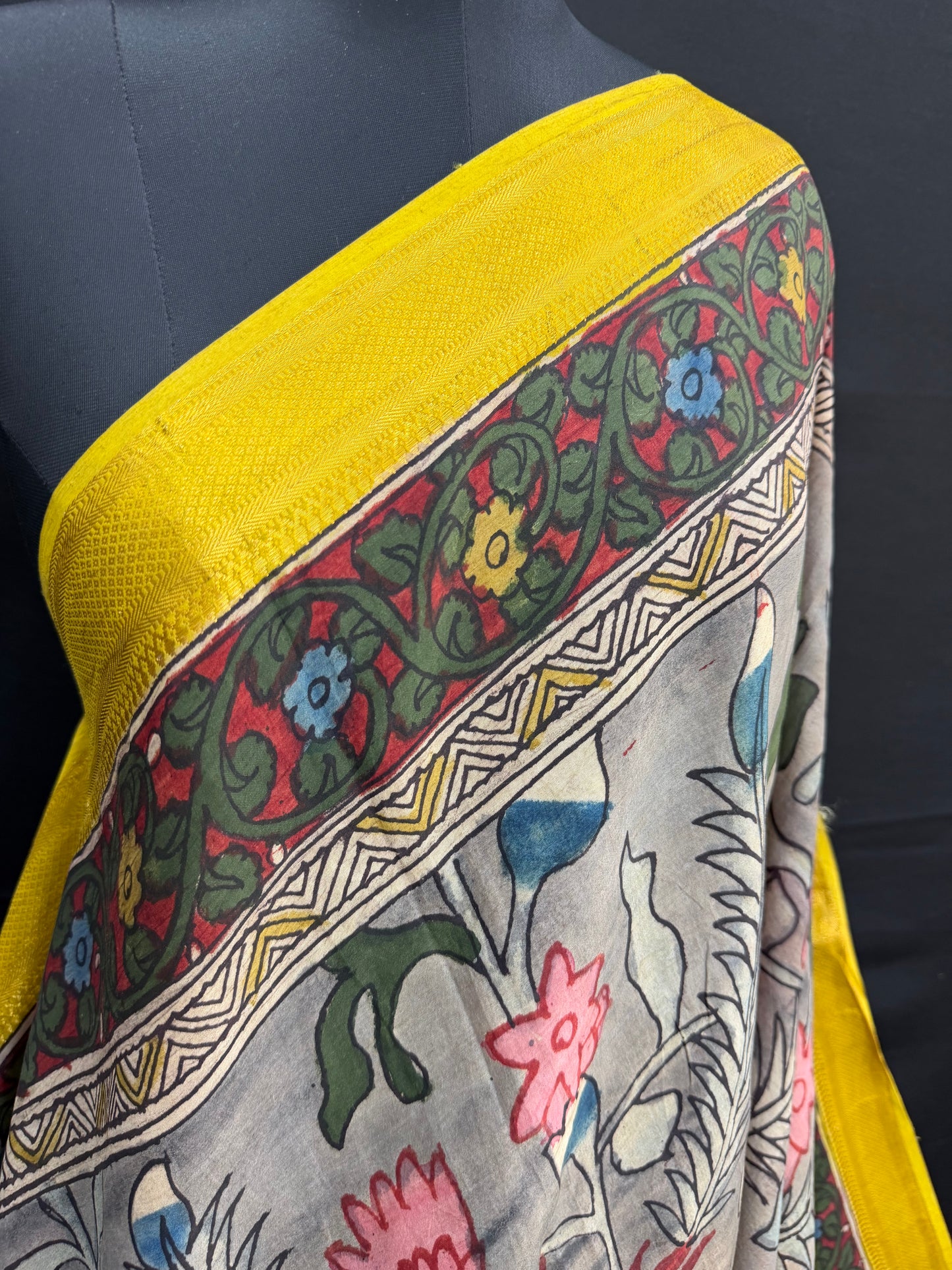 Silkcotton Penkalamkari Saree