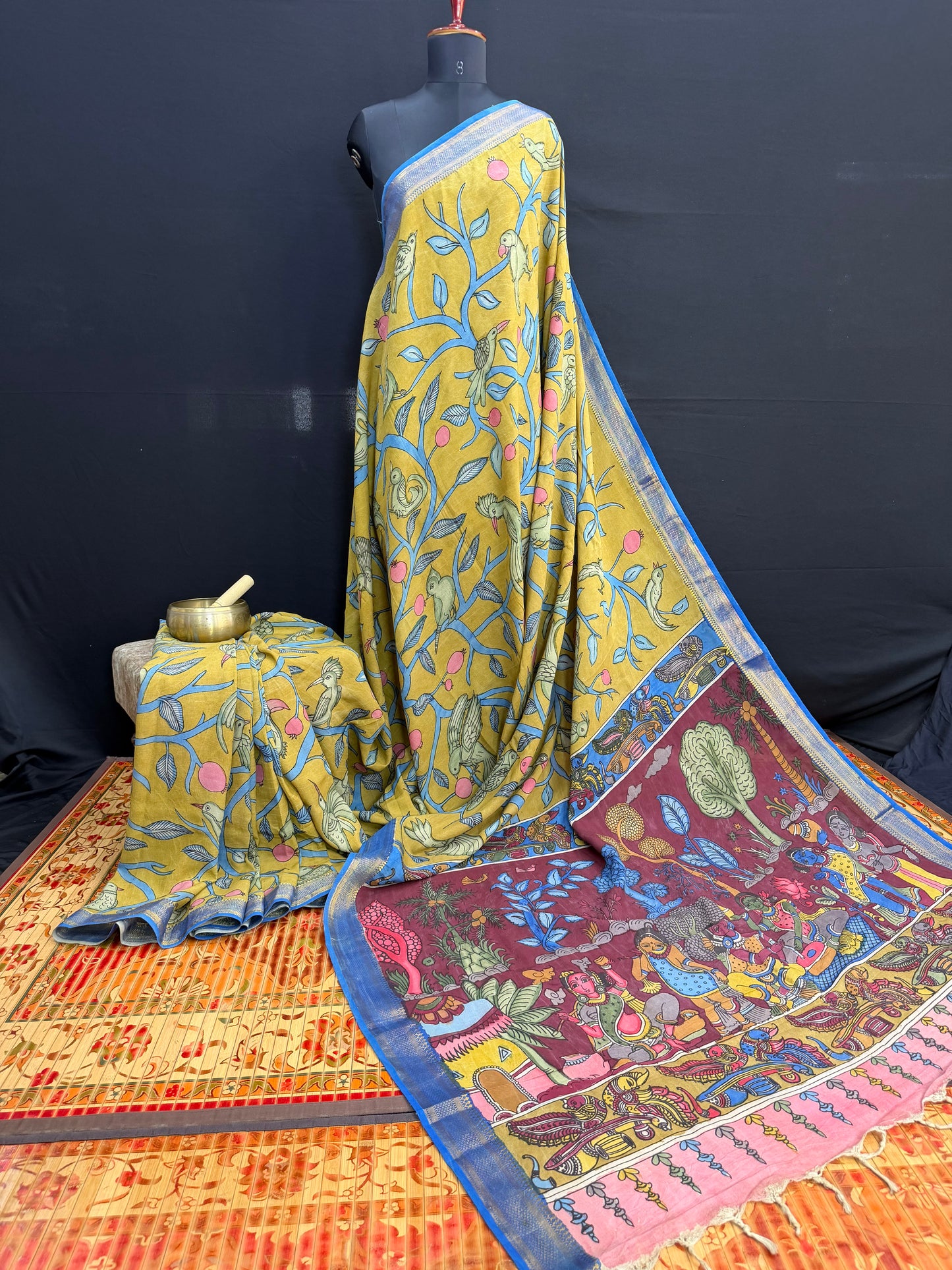 Silkcotton Penkalamkari Saree