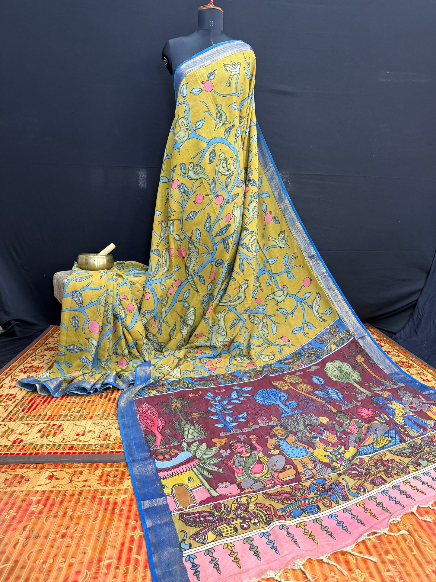 Silkcotton Penkalamkari Saree