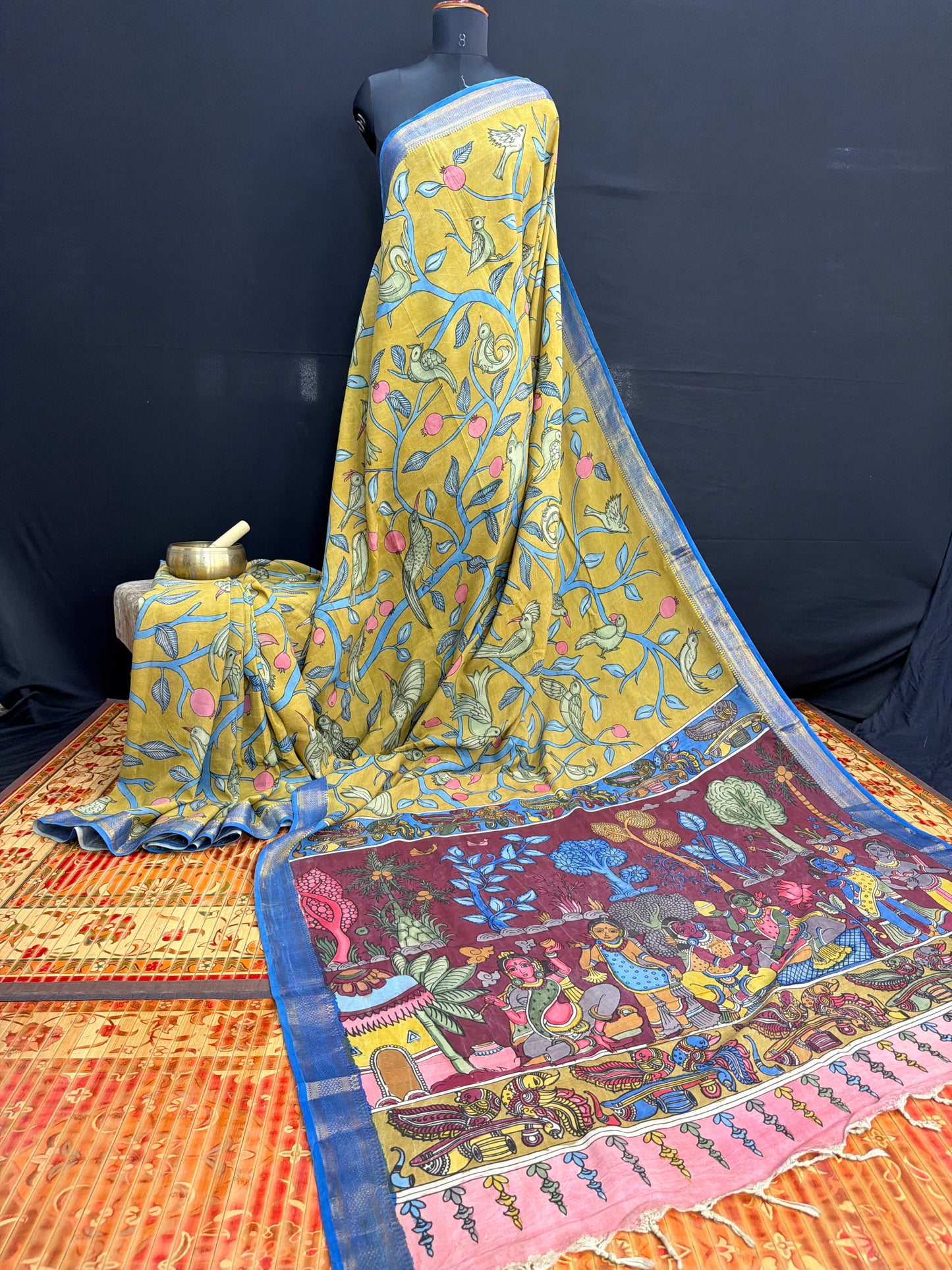 Silkcotton Penkalamkari Saree