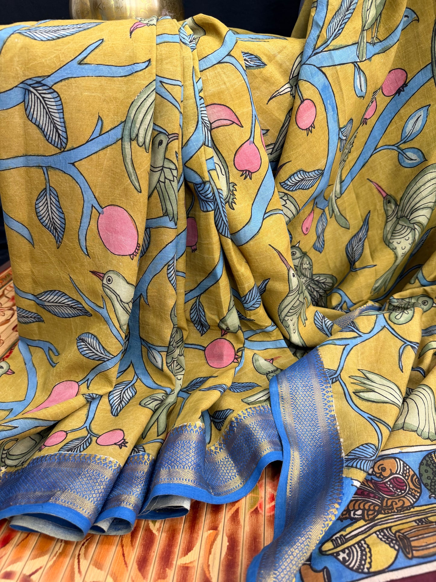 Silkcotton Penkalamkari Saree