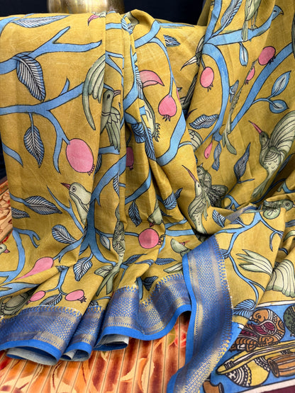 Silkcotton Penkalamkari Saree
